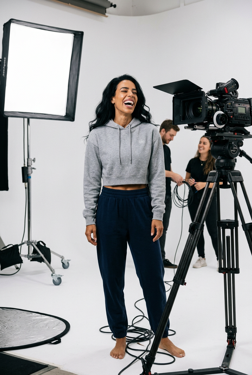 Behind the scenes on set